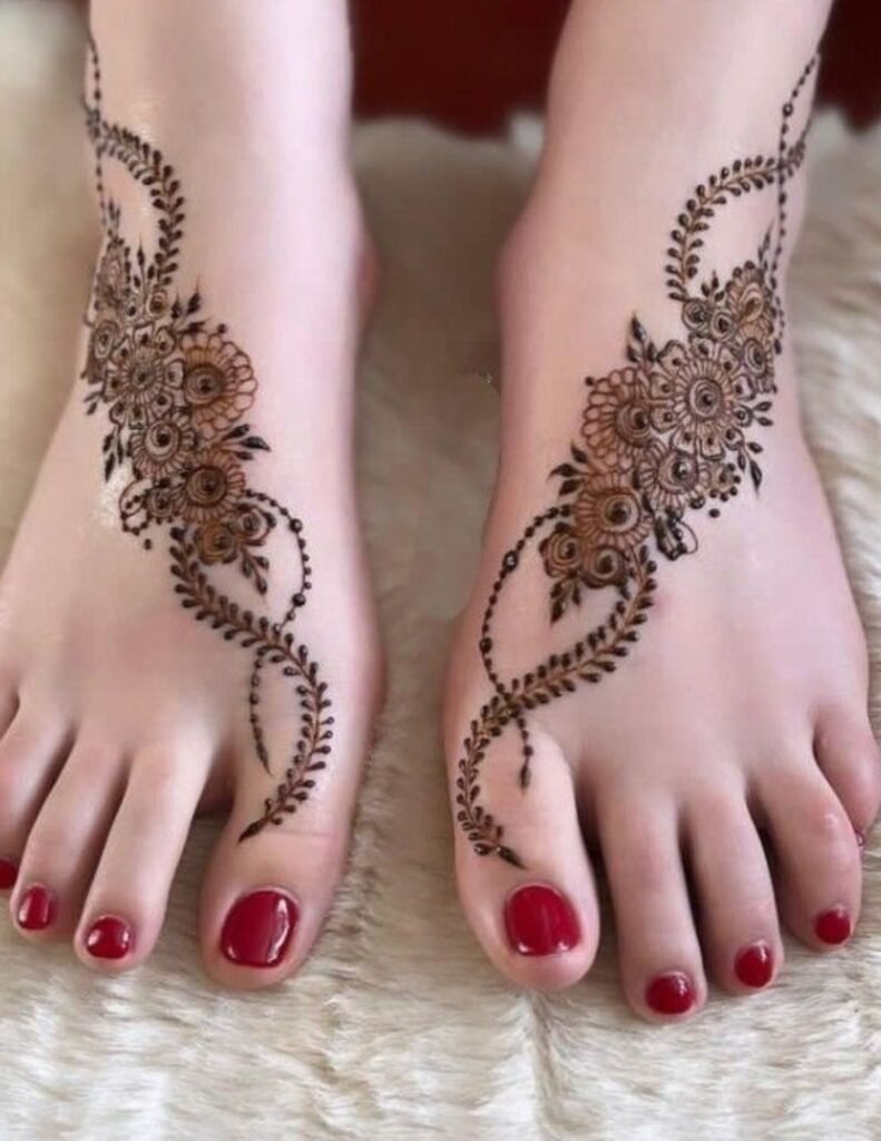 foot mehndi design trendy