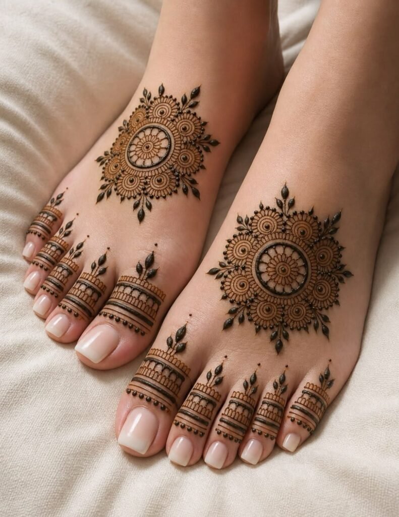 foot tikki mehndi design