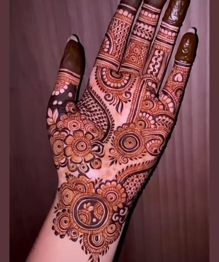 front mehndi design for brides