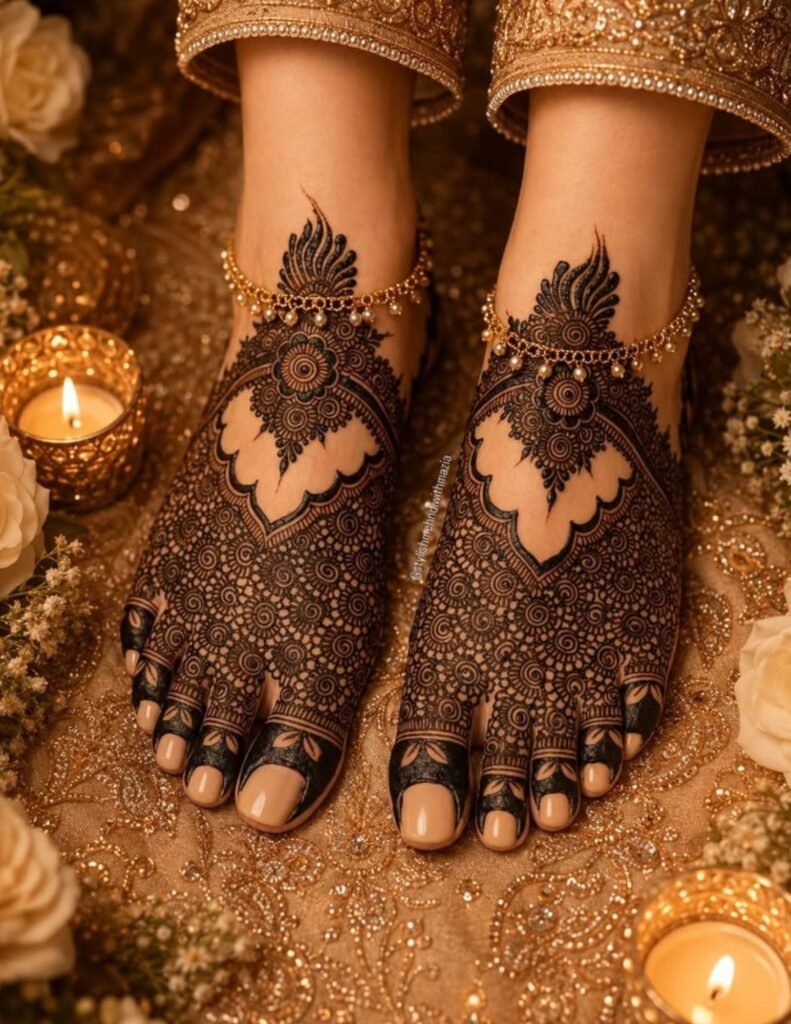 full foot mehndi design