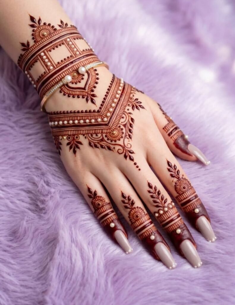 lattest geometric mehndi design
