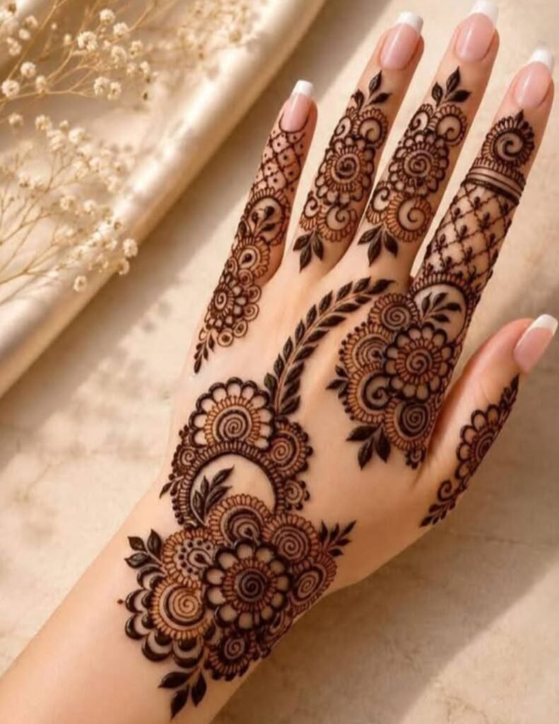 left hand mehndi design