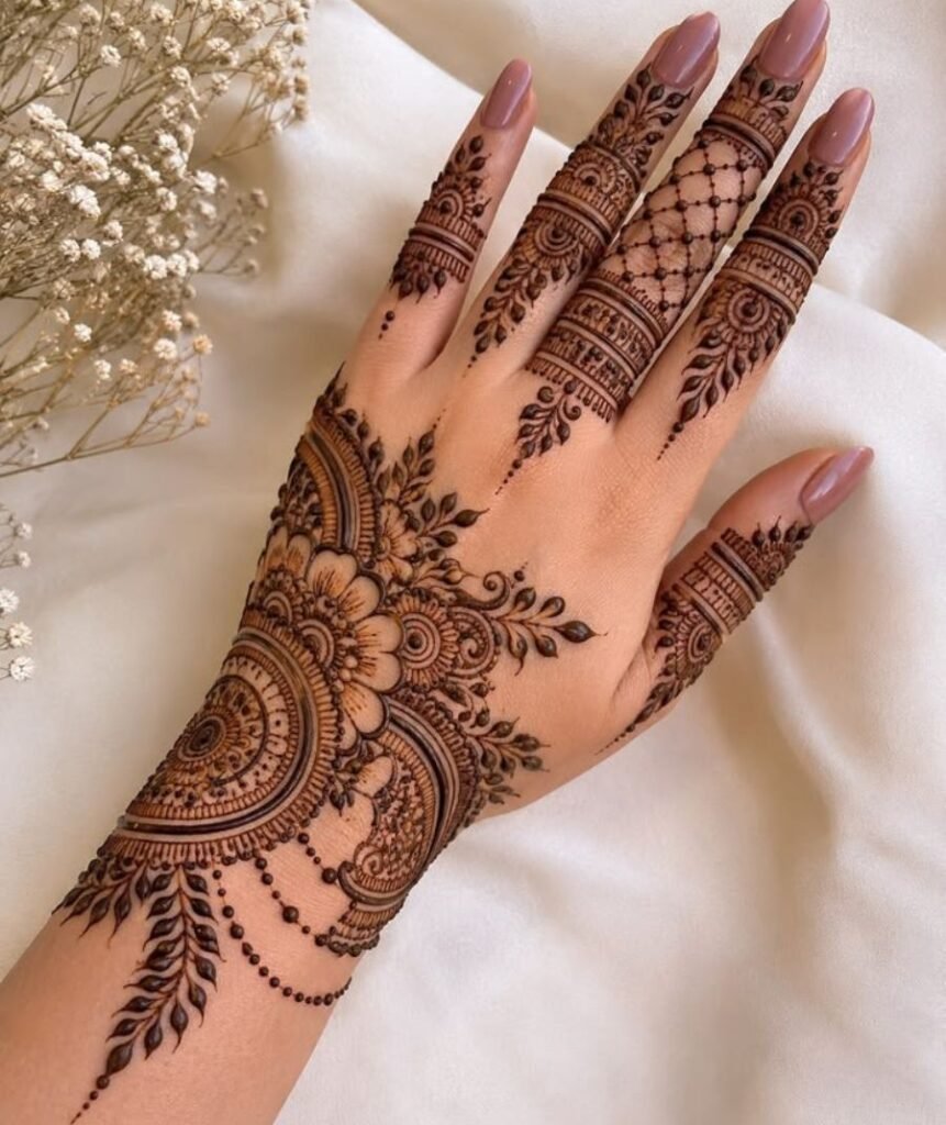 left hand mehndi design