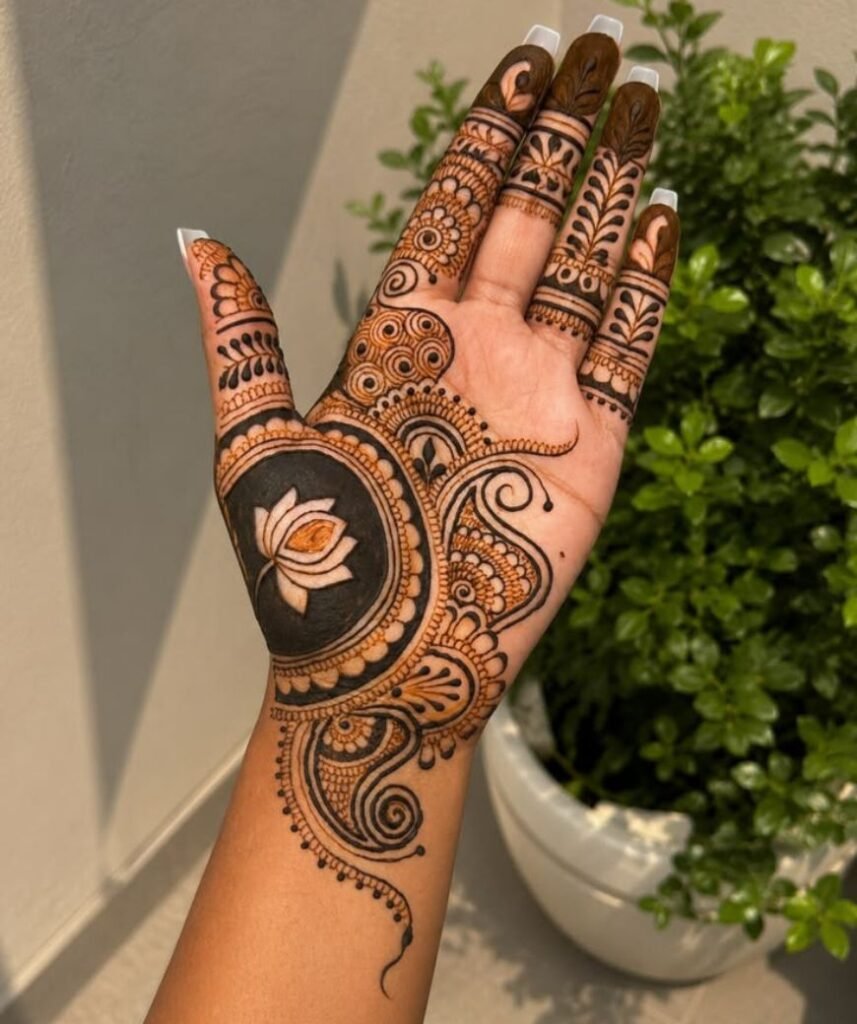 lotus mhndi design