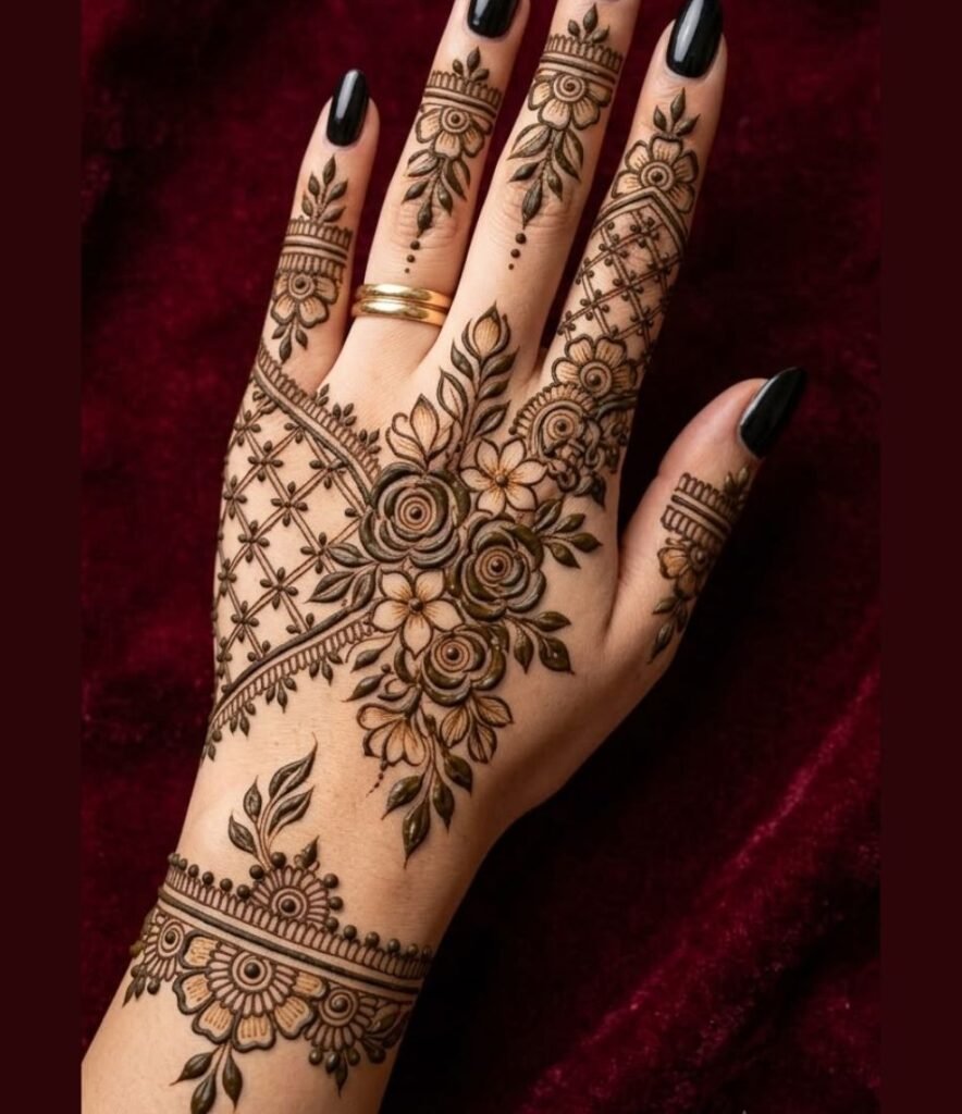 mehndi design with negative space
