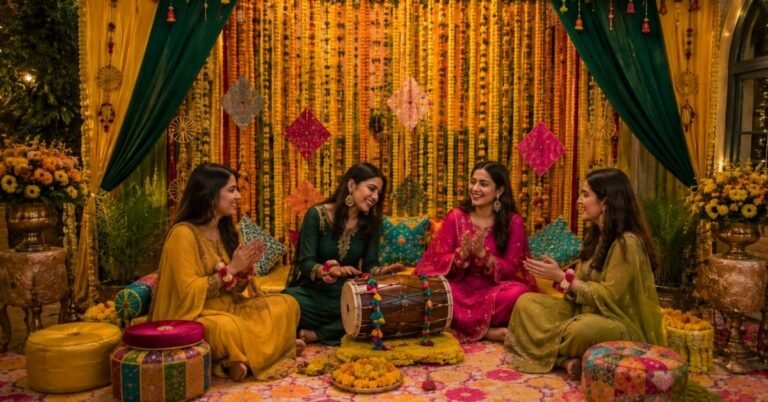 mehndi dholki setup