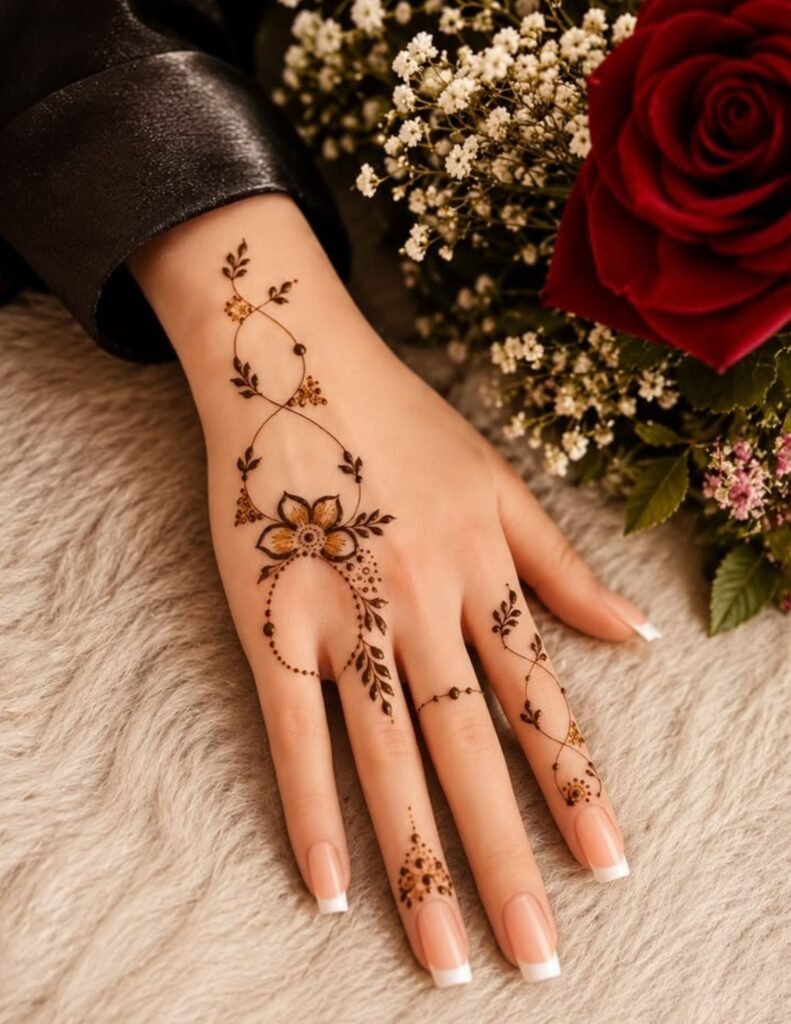 minimal genz mehndi design