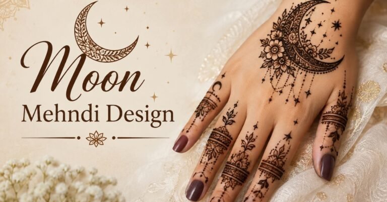 moon mehndi design