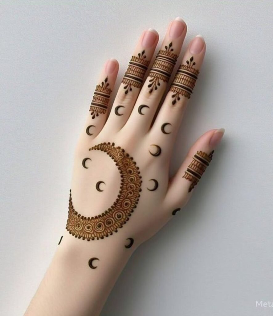moon mehndi design