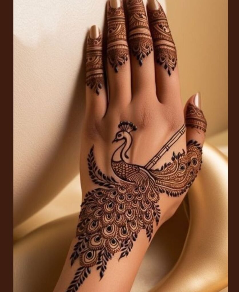 peacock mehndi design
