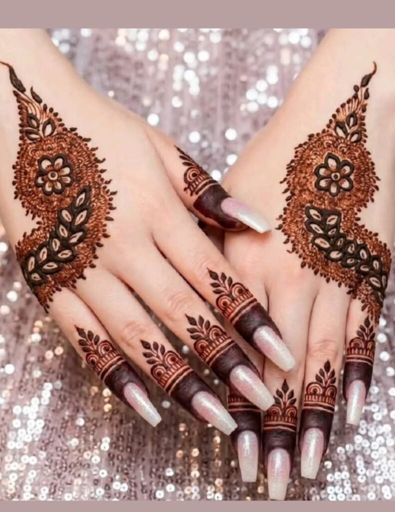 pretty mehndi design for engagement