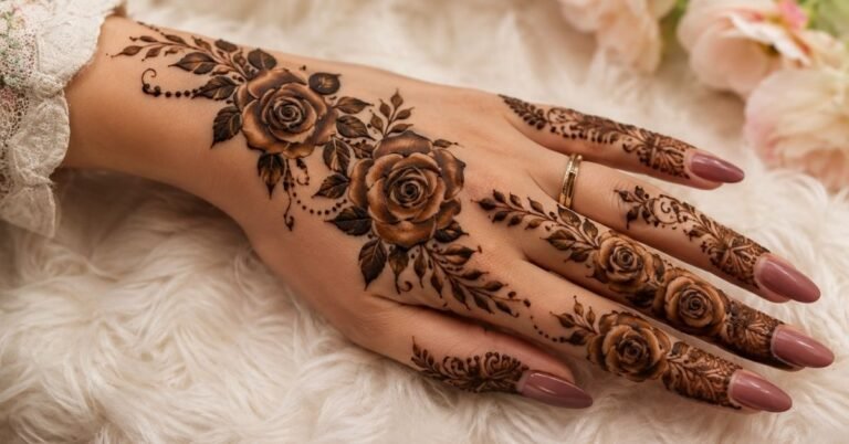 rose mehndi design