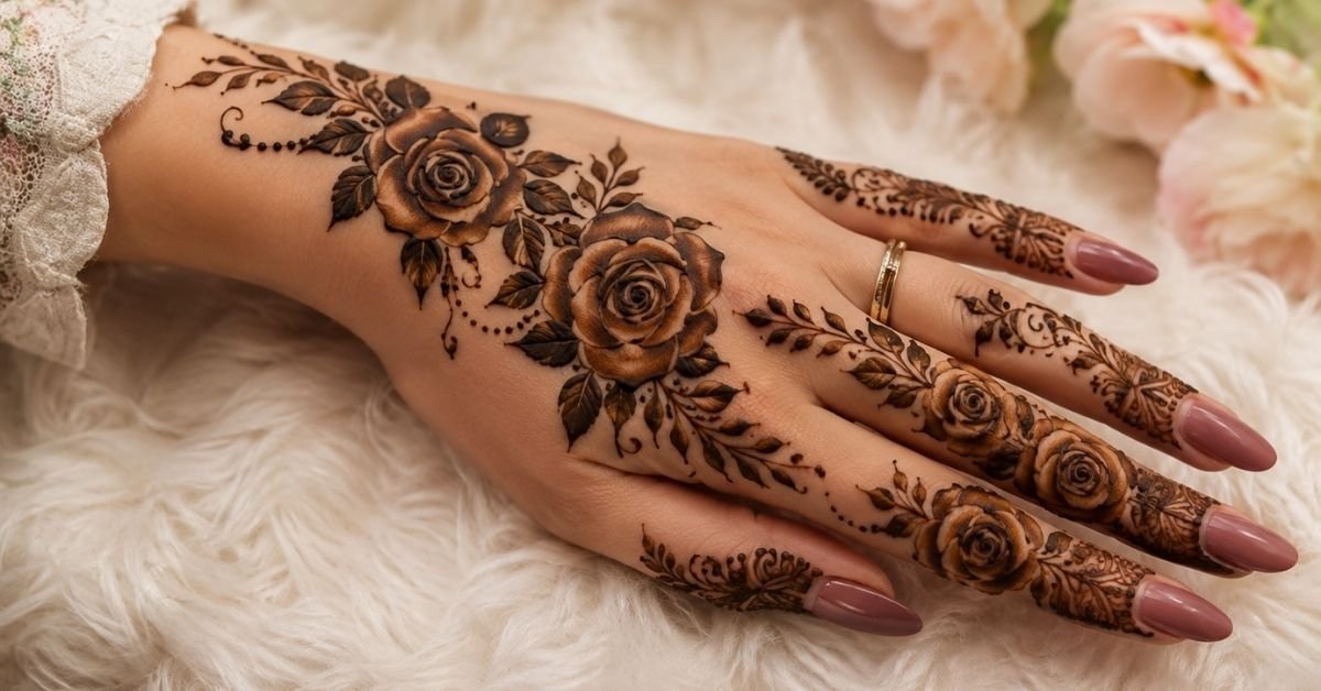 rose mehndi design