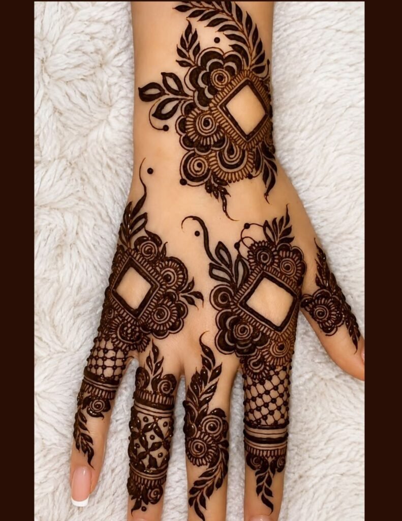 shaded gulf mehndi design