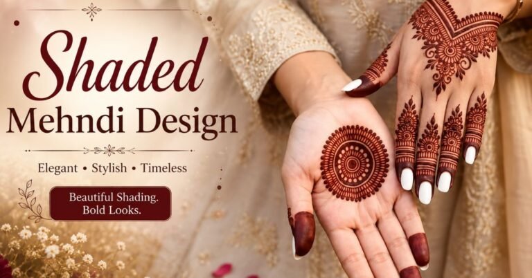 shaded mehndi design