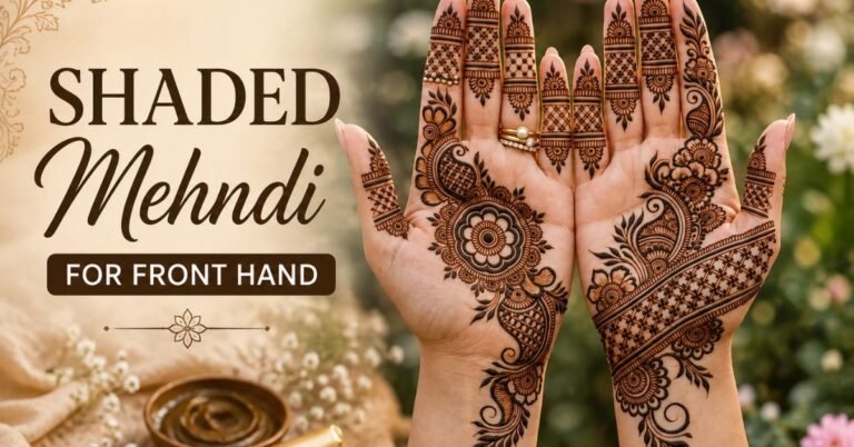 shaded mehndi design