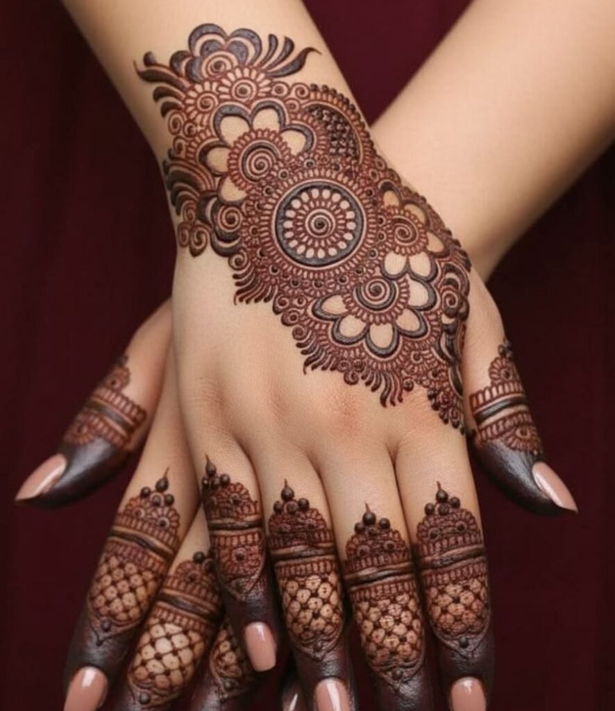 shaded mehndi design