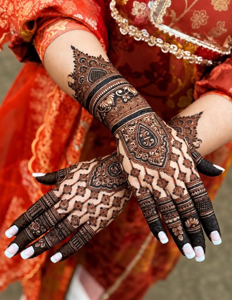shaded mehndi designs