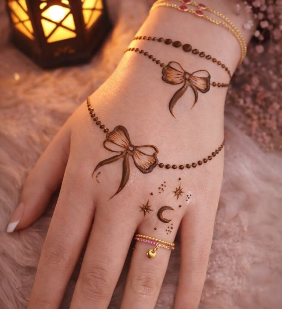 simple butterfly mehndi design