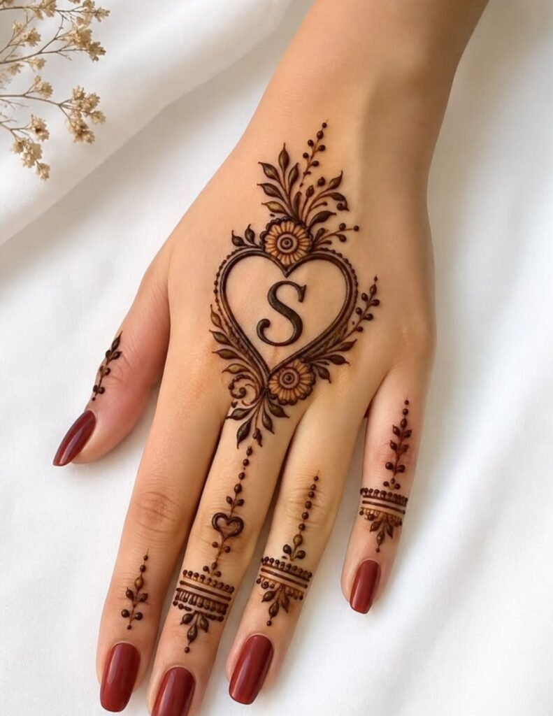 simple name mehndi design