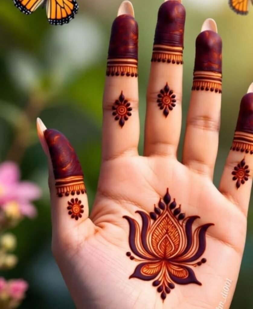 simple trending mehndi for front hand