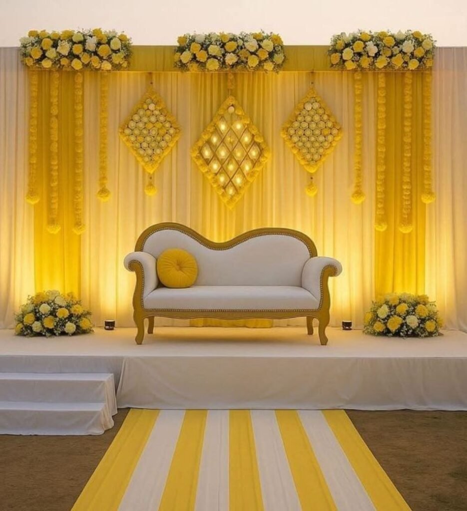white & yellow decor ideas