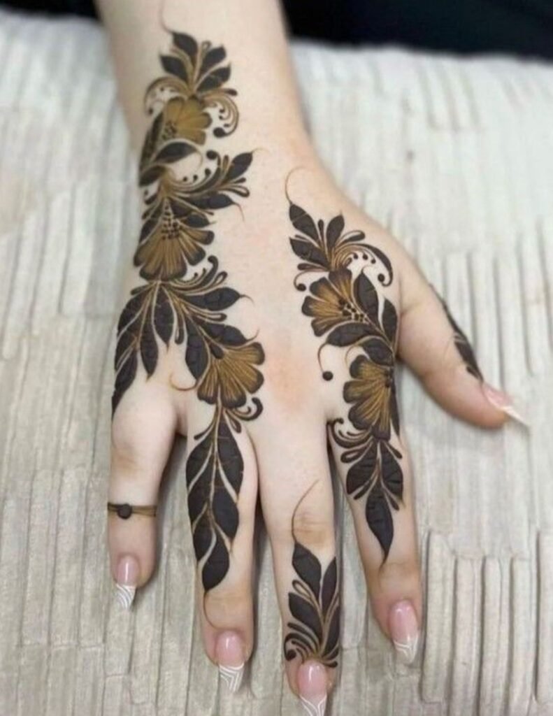 arabic finger mehndi design