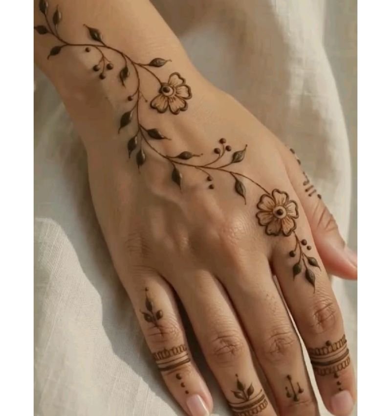 floral mehndi design