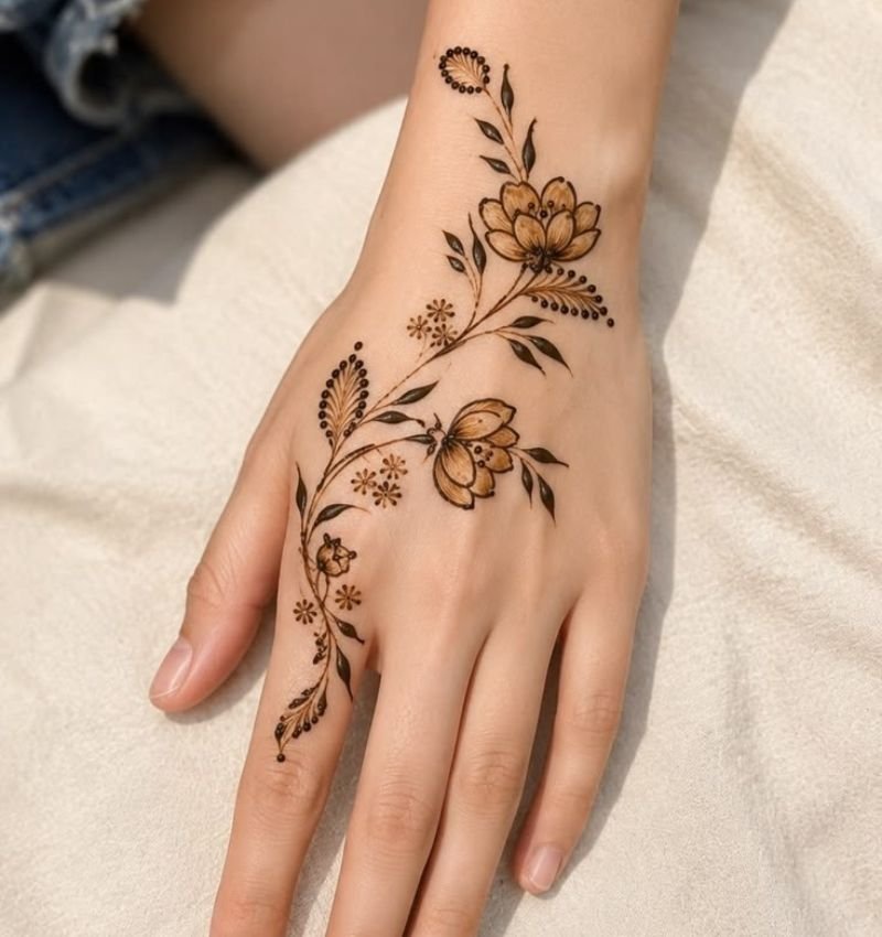 left hand mehndi ddesign