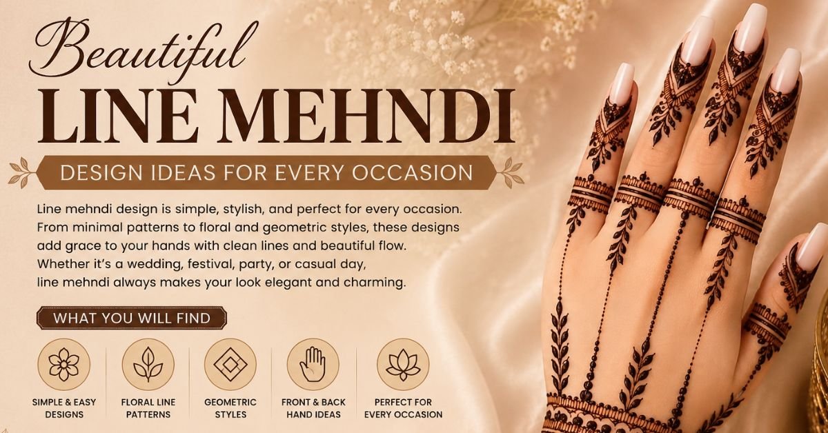 line mehndi design