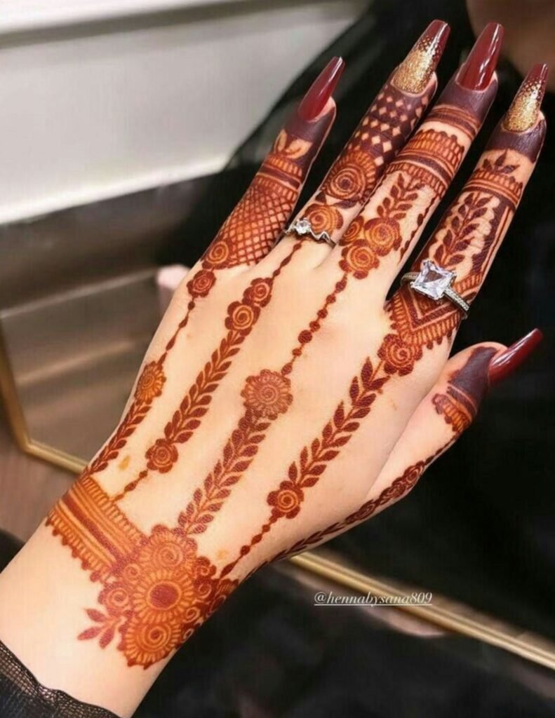 line mehndi design