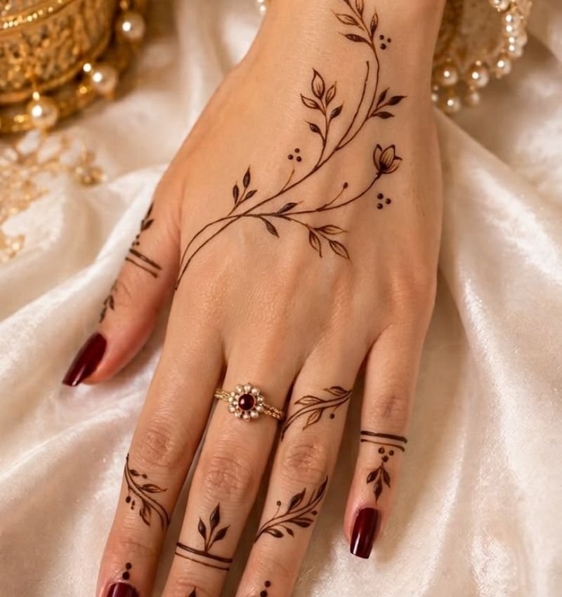 mimi leaves mehndi design