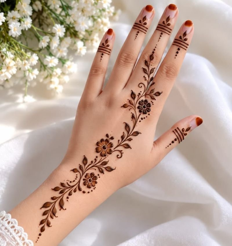 minimal bail mehndi design