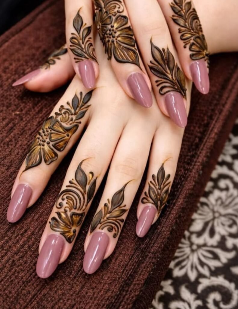 minimal shaded mehndi design