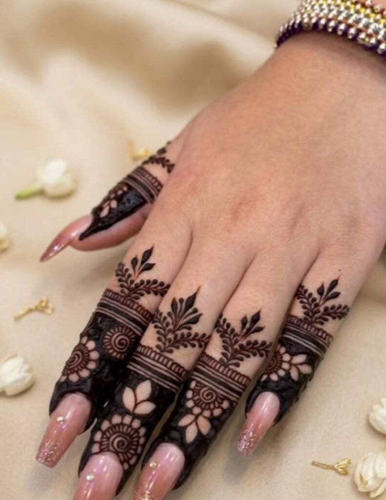 shaded mehndi design