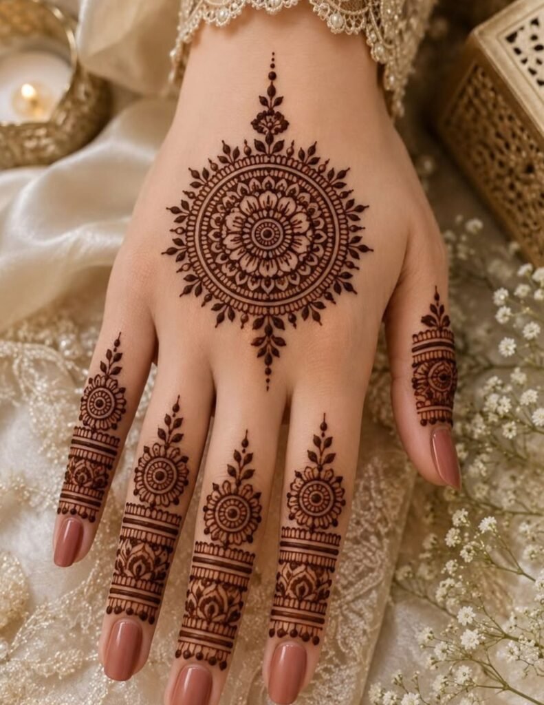 tikki mehndi design